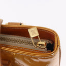 LOUIS VUITTON Monogram Vernis Houston Hand Bag Beige M91004 LV Auth ep14730-20