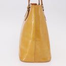 LOUIS VUITTON Monogram Vernis Houston Hand Bag Beige M91004 LV Auth ep14730-4