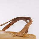LOUIS VUITTON Monogram Vernis Houston Hand Bag Beige M91004 LV Auth ep14730-14