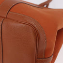 HERMES Garden Party MM Tote Bag Canvas Orange Silver Auth ep14731SAV-12