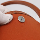 HERMES Garden Party MM Tote Bag Canvas Orange Silver Auth ep14731SAV-15