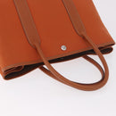 HERMES Garden Party MM Tote Bag Canvas Orange Silver Auth ep14731SAV-7