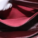 CELINE Shoulder Bag Leather Bordeaux Gold Auth ep14734-22