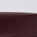 CELINE Shoulder Bag Leather Bordeaux Gold Auth ep14734-4