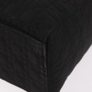 Christian Dior Lady Dior Canage Hand Bag Canvas 2way Black Gold Auth ep14735-15