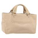CELINE Boogie bag Hand Bag Leather Ivory Silver Auth ep14737-1