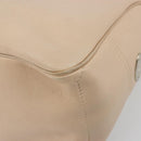 CELINE Boogie bag Hand Bag Leather Ivory Silver Auth ep14737-12