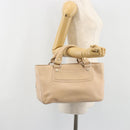 CELINE Boogie bag Hand Bag Leather Ivory Silver Auth ep14737-25