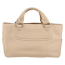 CELINE Boogie bag Hand Bag Leather Ivory Silver Auth ep14737-3