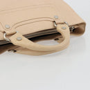 CELINE Boogie bag Hand Bag Leather Ivory Silver Auth ep14737-7