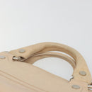 CELINE Boogie bag Hand Bag Leather Ivory Silver Auth ep14737-8