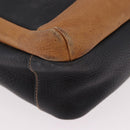GUCCI Shoulder Bag Leather Black Gold Auth ep14739-9