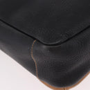 GUCCI Shoulder Bag Leather Black Gold Auth ep14739-15