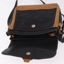 GUCCI Shoulder Bag Leather Black Gold Auth ep14739-18