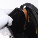 GUCCI Shoulder Bag Leather Black Gold Auth ep14739-21