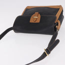 GUCCI Shoulder Bag Leather Black Gold Auth ep14739-6