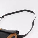 GUCCI Shoulder Bag Leather Black Gold Auth ep14739-8