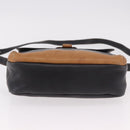 GUCCI Shoulder Bag Leather Black Gold Auth ep14739-5