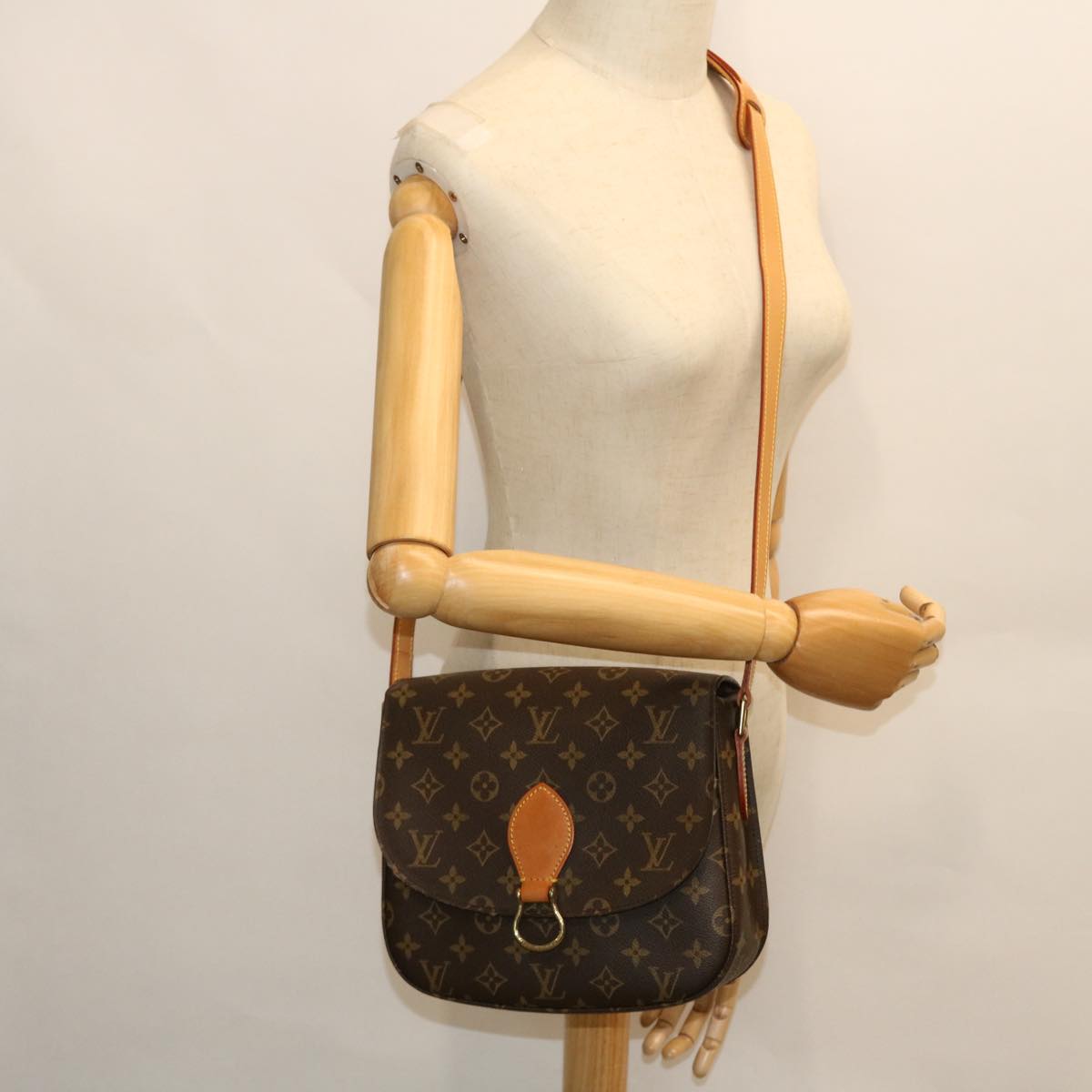 LOUIS VUITTON Monogram Saint Cloud GM Shoulder Bag M51242 LV Auth ep1474