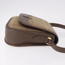 Burberrys Nova Check Shoulder Bag Canvas Gold Beige Auth ep14743-3
