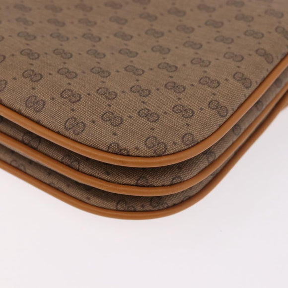 GUCCI Micro GG Supreme Umhängetasche PVC Beige Gold 004 256 0024 Auth ep14744
