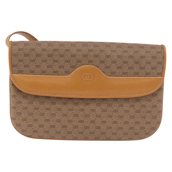 GUCCI Micro GG Supreme Umhängetasche PVC Beige Gold 004 256 0024 Auth ep14744