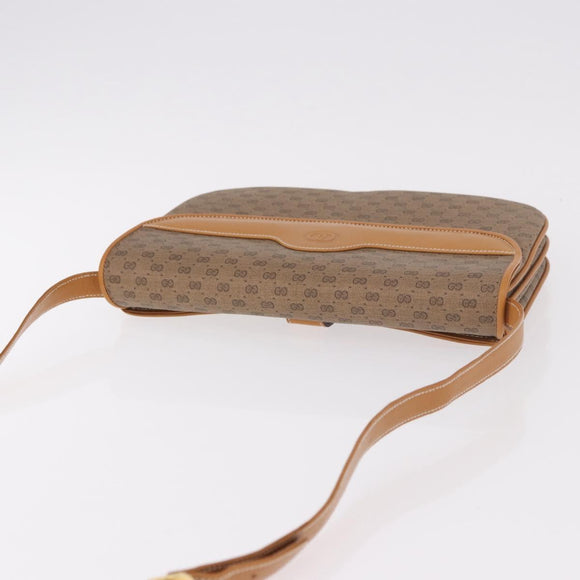 GUCCI Micro GG Supreme Umhängetasche PVC Beige Gold 004 256 0024 Auth ep14744