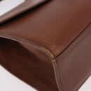 Burberrys Hand Bag Leather Brown Gold Auth ep14751-11