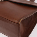 Burberrys Hand Bag Leather Brown Gold Auth ep14751-12
