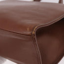 Burberrys Hand Bag Leather Brown Gold Auth ep14751-14