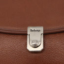 Burberrys Hand Bag Leather Brown Gold Auth ep14751-15