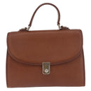 Burberrys Hand Bag Leather Brown Gold Auth ep14751-2