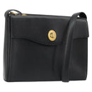 Christian Dior Shoulder Bag Leather Black Gold Auth ep14752-1