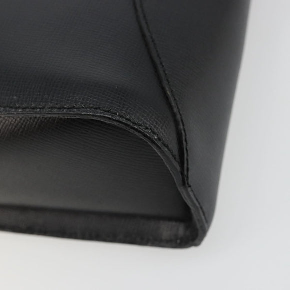 Christian Dior Shoulder Bag Leather Black Gold Auth ep14752