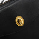 Christian Dior Shoulder Bag Leather Black Gold Auth ep14752-17