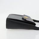 Christian Dior Shoulder Bag Leather Black Gold Auth ep14752-3