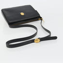 Christian Dior Shoulder Bag Leather Black Gold Auth ep14752-7