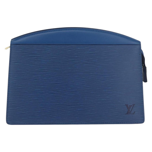 LOUIS VUITTON Epi Trousse Crete Pouch Blue M48405 LV Auth ep14754