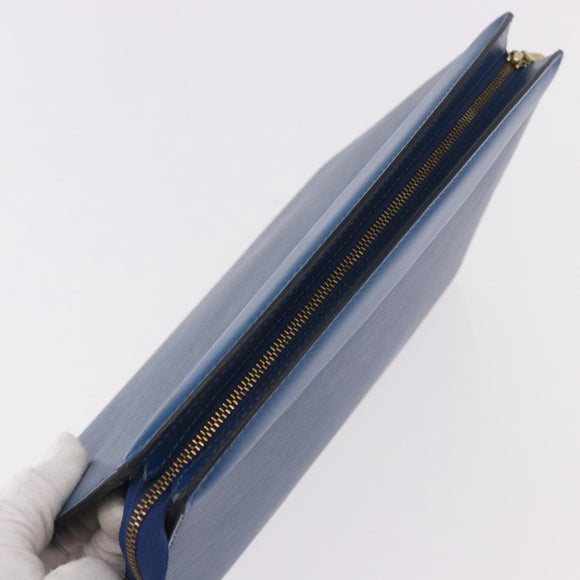 LOUIS VUITTON Epi Trousse Crete Pouch Blue M48405 LV Auth ep14754
