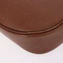 Burberrys Shoulder Bag Leather Brown Gold Auth ep14756-16
