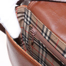 Burberrys Shoulder Bag Leather Brown Gold Auth ep14756-20