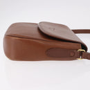 Burberrys Shoulder Bag Leather Brown Gold Auth ep14756-3