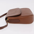 Burberrys Shoulder Bag Leather Brown Gold Auth ep14756-4