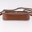 Burberrys Shoulder Bag Leather Brown Gold Auth ep14756-5
