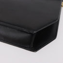 Christian Dior Chain Shoulder Bag Leather Black Gold Auth ep14757A-14