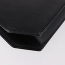 Christian Dior Chain Shoulder Bag Leather Black Gold Auth ep14757A-15