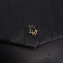 Christian Dior Chain Shoulder Bag Leather Black Gold Auth ep14757A-17