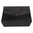 Christian Dior Chain Shoulder Bag Leather Black Gold Auth ep14757A-13