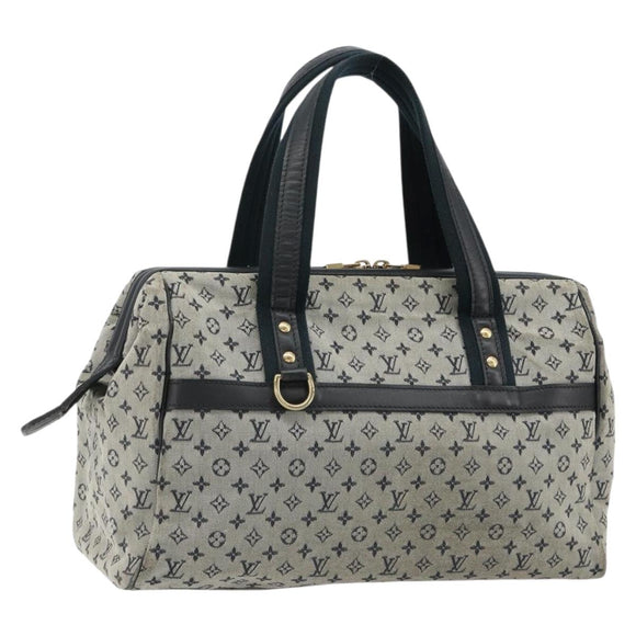 LOUIS VUITTON Monogram Mini Josephine GM Hand Bag Blue M92211 LV Auth ep14758