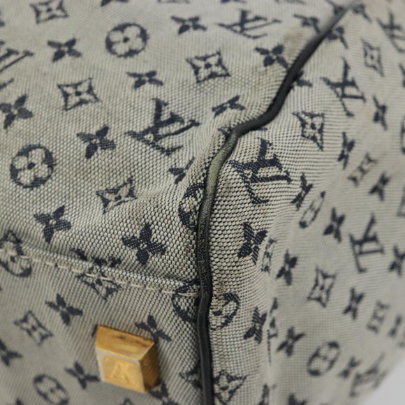 LOUIS VUITTON Monogram Mini Josephine GM Hand Bag Blue M92211 LV Auth ep14758